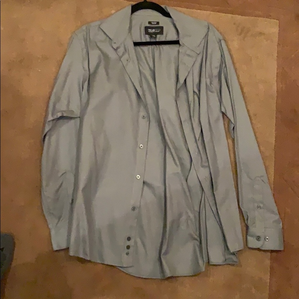 Charcoal Gray, Kenneth Cole, Slim Fit, Dress Shirt